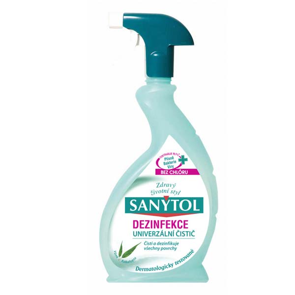 42631200 SANYTOL dezinfekcia univerzálny čistič - EUKALYPTUS sprej 500ml