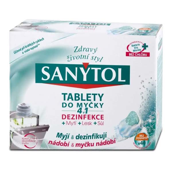 48639651 SANYTOL tablety do umývačky riadu 4v1 40ks